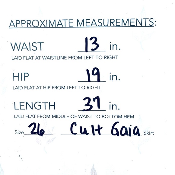 Cult Gaia Denim Midi Skirt Front Slit High Rise Blue Size 26 NWT - Picture 8 of 11